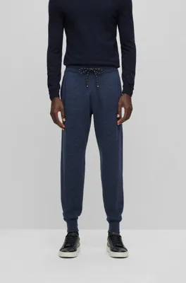 Regular-fit tracksuit bottoms virgin wool