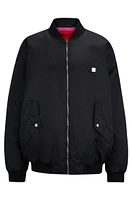 Oversize-fit bomber jacket water-repellent fabric