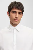 Longline regular-fit shirt easy-iron cotton poplin