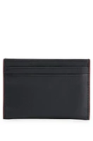 Matte-leather card holder with embossed logo