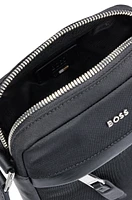 BOSS - Structured-material reporter bag with logo lettering