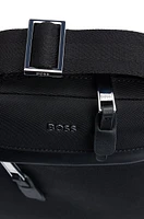 BOSS - Structured-material reporter bag with logo lettering