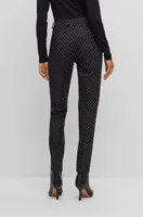 Regular-fit trousers diagonal pin-striped stretch wool