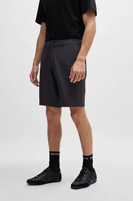 Slim-fit shorts easy-iron four-way stretch fabric