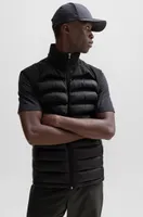 Water-repellent jacket with detachable sleeves and hood