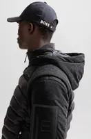 Water-repellent jacket with detachable sleeves and hood