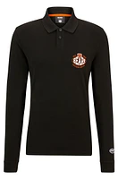 BOSS x NFL long-sleeved polo shirt with collaborative branding