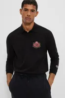 BOSS x NFL long-sleeved polo shirt with collaborative branding