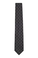 Silk-jacquard tie with modern pattern