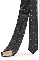 Silk-jacquard tie with modern pattern