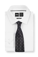 Silk-jacquard tie with modern pattern