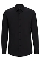 Slim-fit shirt poplin with stretch