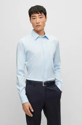 Slim-fit shirt poplin with stretch