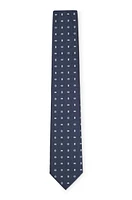 Silk-blend tie with all-over micro pattern