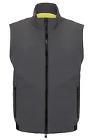 Regular-fit gilet water-repellent performance-stretch fabric