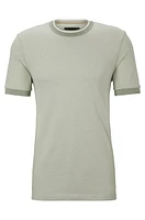 Micro-pattern T-shirt cotton and silk