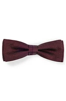 BOSS - Italian-made bow tie in silk jacquard - Dark Red