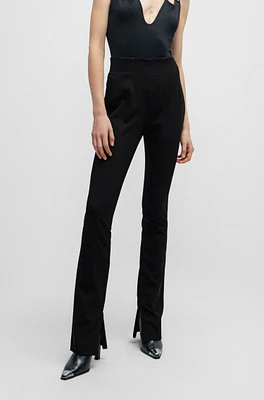 Slim-fit high-rise trousers stretch material