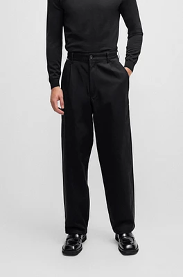 Relaxed-fit trousers stretch-cotton twill