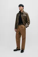 Relaxed-fit trousers stretch-cotton twill