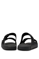 All-gender twin-strap sandals with structured uppers