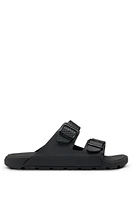 All-gender twin-strap sandals with structured uppers