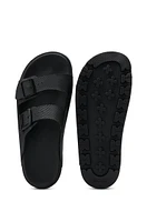 All-gender twin-strap sandals with structured uppers