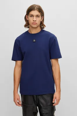 Interlock-cotton T-shirt with stacked logo