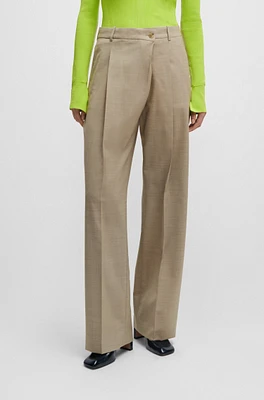 Straight-fit regular-rise trousers virgin wool