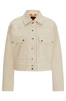 Relaxed-fit jacket stretch-cotton twill