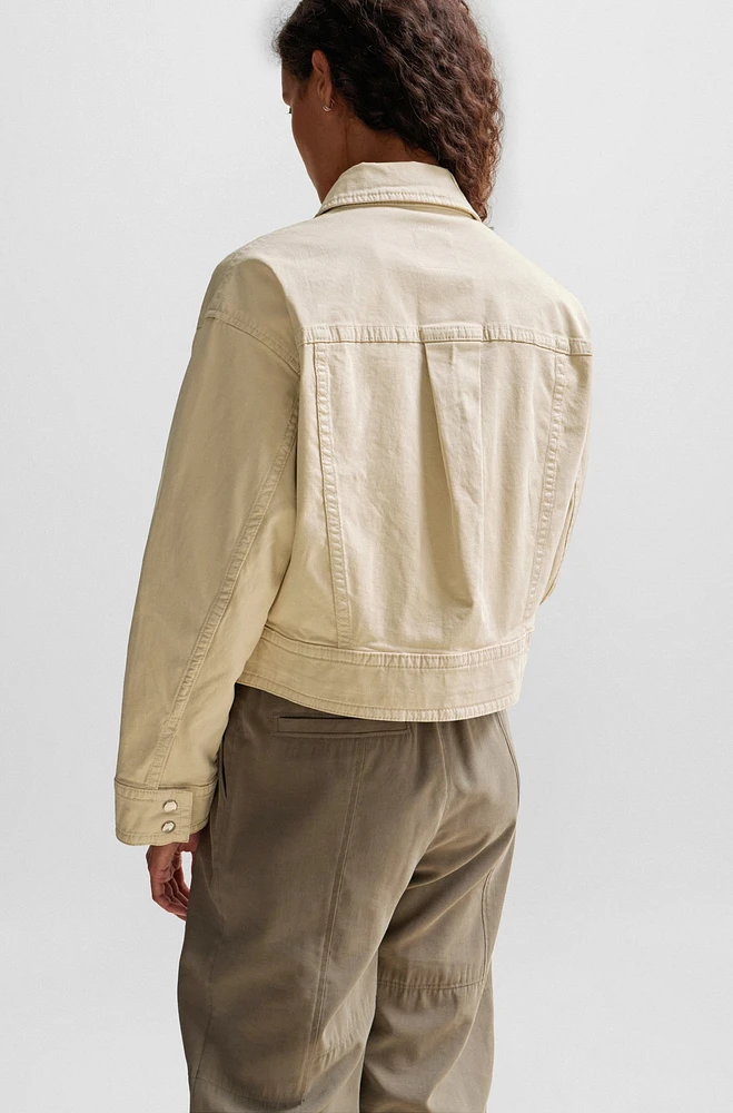 Relaxed-fit jacket stretch-cotton twill