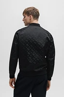 Chaqueta regular fit con motivo de monograma tejido en jacquard efecto 3D