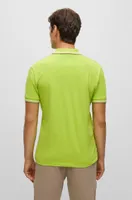 Stretch-cotton slim-fit polo shirt with branded undercollar