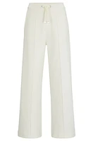 BOSS -  Drawstring trousers with tape trims White