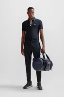 Stretch-cotton slim-fit polo shirt with zip placket