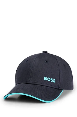 Cotton-twill cap with printed logo