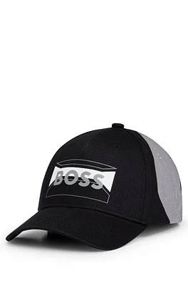 Cotton-twill cap with contrasting seasonal logo