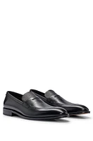 Loafers plain and Saffiano-print leather