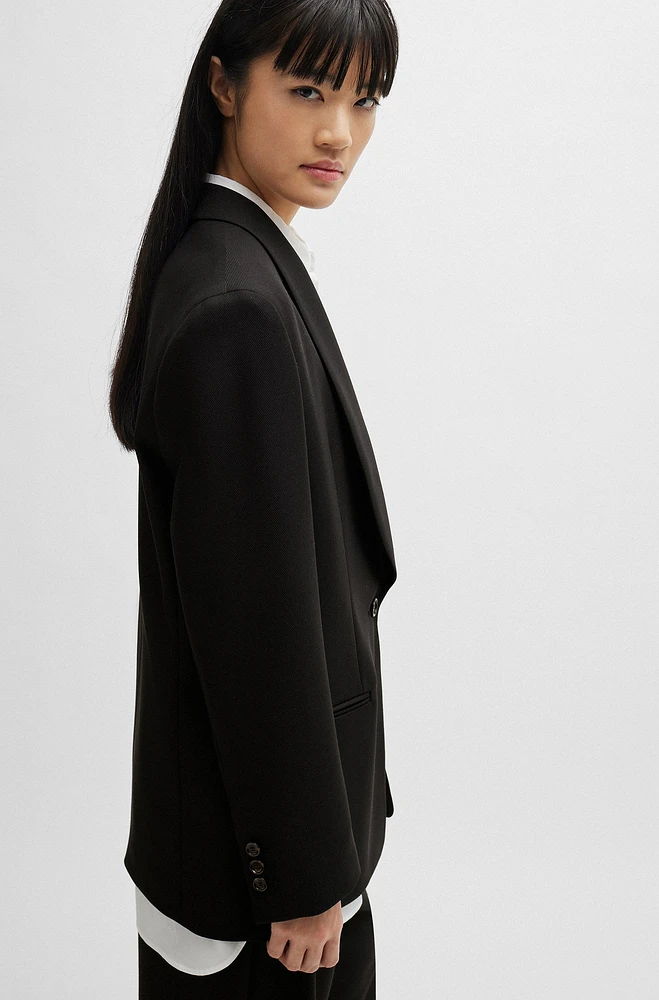 Oversize-fit jacket virgin-wool twill