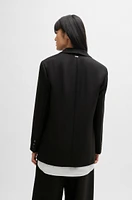 Oversize-fit jacket virgin-wool twill