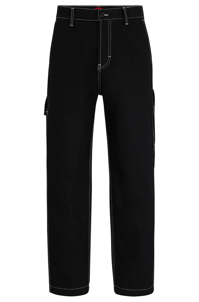 Regular-fit trousers heavyweight cotton