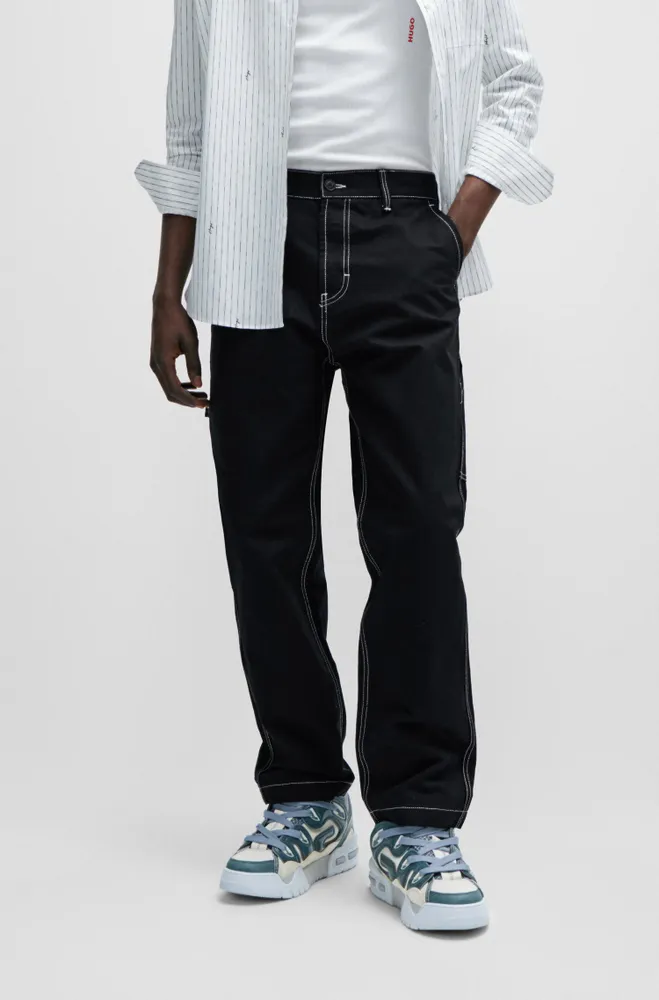 Regular-fit trousers heavyweight cotton