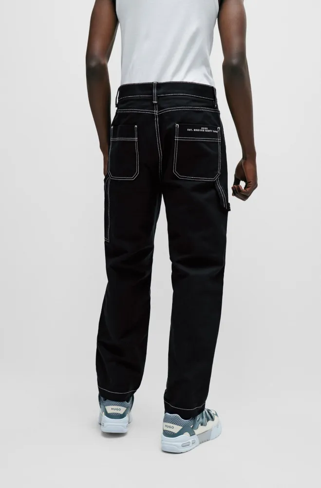 Regular-fit trousers heavyweight cotton