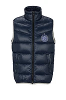 BOSS x NFL water-repellent padded gilet with collaborative branding