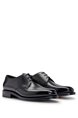 Italian-made Derby shoes burnished leather