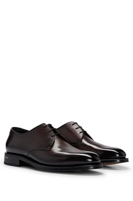 Italian-made Derby shoes burnished leather