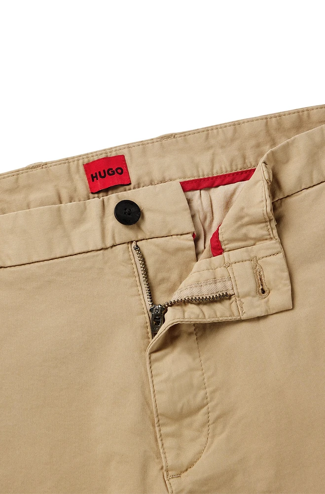 Slim-fit trousers stretch-cotton gabardine