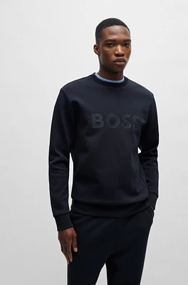 Stretch-cotton sweatshirt with sandwich logo