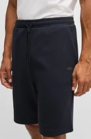 Stretch-cotton regular-fit shorts with sandwich logo