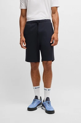 Stretch-cotton regular-fit shorts with sandwich logo